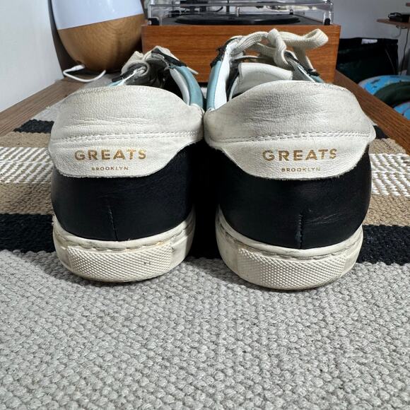 Greats Charlie Distressed Low Sneakers Men 8 blue multi-colorway Leather Italian main image 8